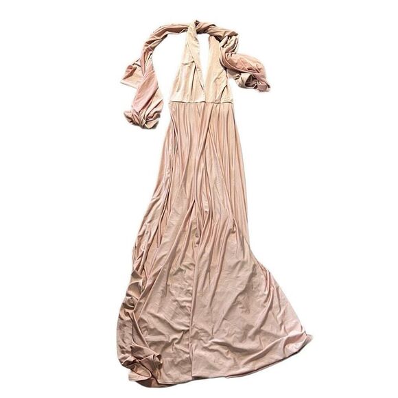 Lulus blush pink maxi multiple style wrap dress size medium - Picture 1 of 3
